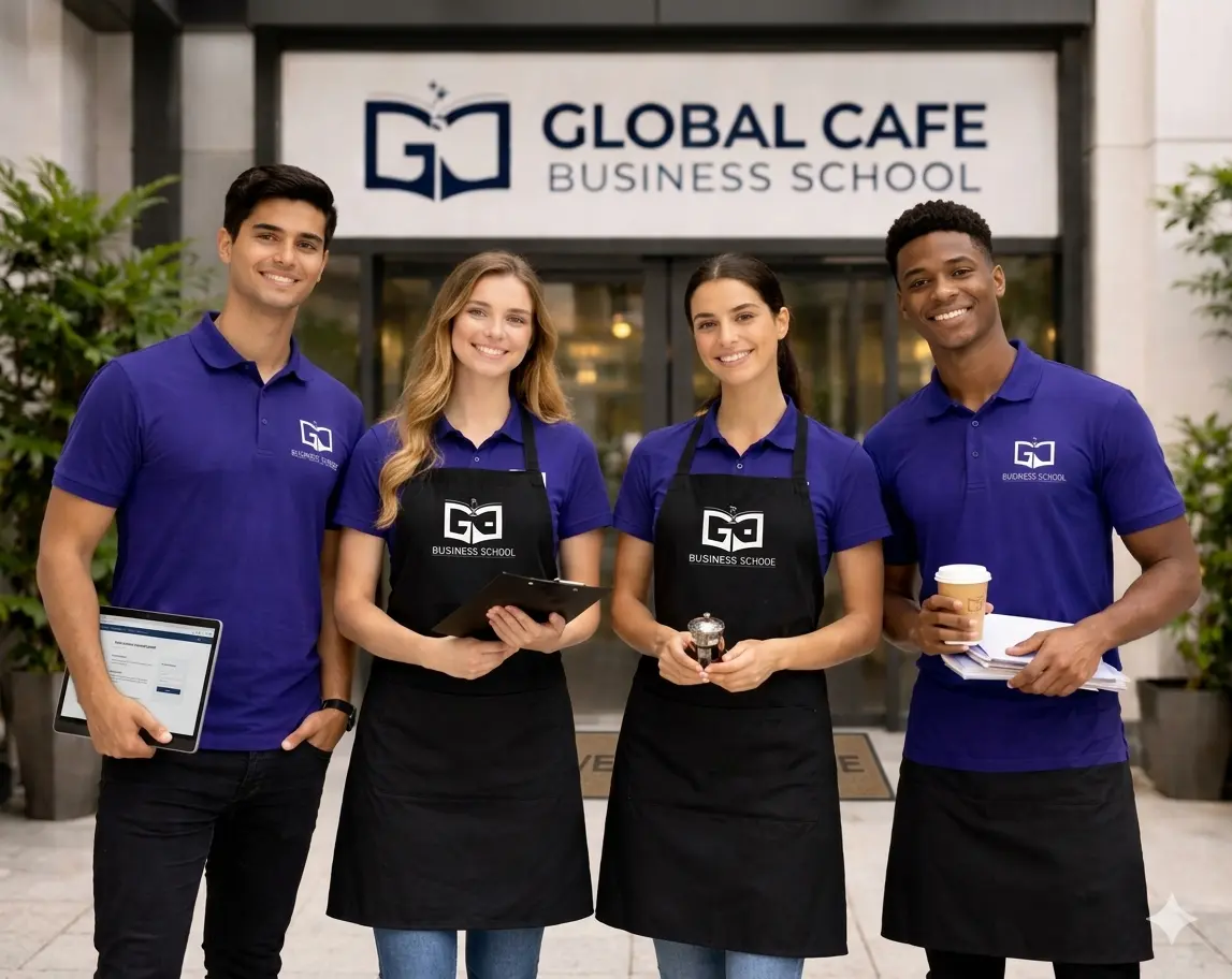 Barista crafting cafe
